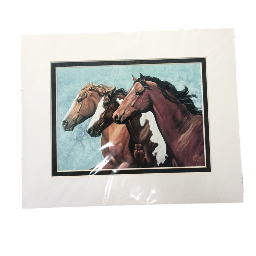 "A.W.O.L." BY DIANA BEACH 3 HORSES ART PRINT 8X10